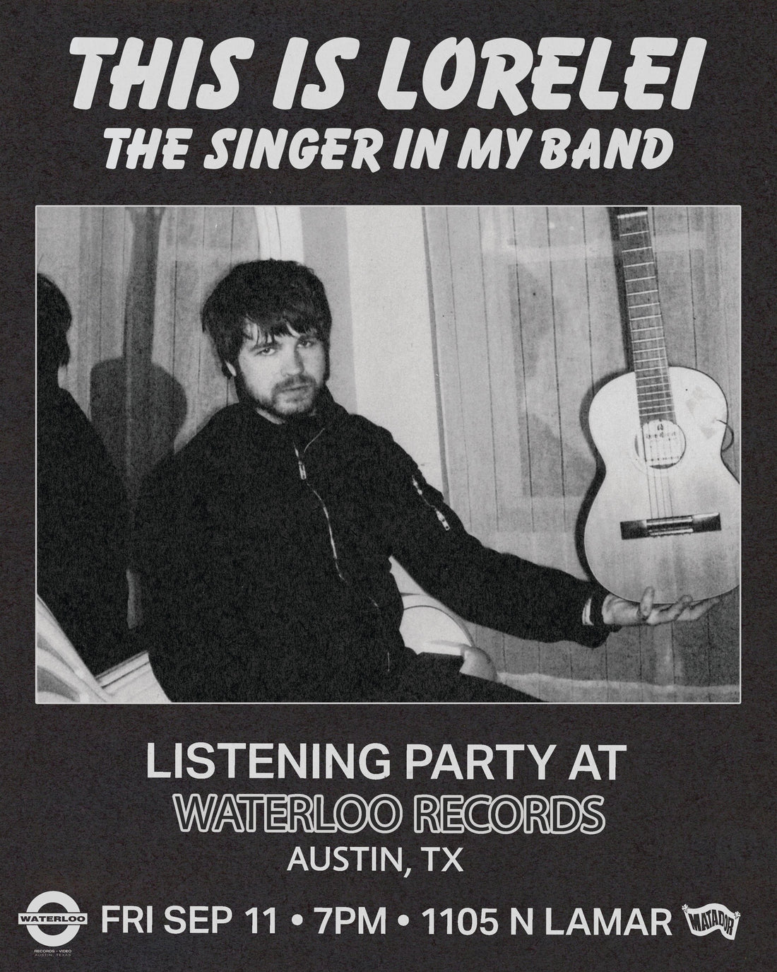 THIS IS LORELEI Listening Party at Waterloo: Monday, September 14th at 7pm