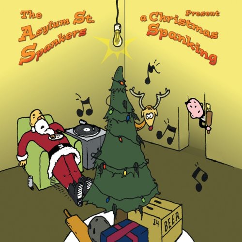 the album cover for Asylum Street Spankers - A Christmas Spanking