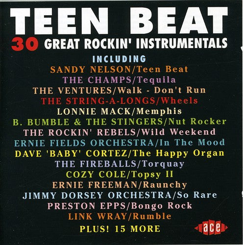 the album cover for Teen Beat-30 Great Rockin Instrumentals - Teen Beat-30 Great Rockin' Instrumentals [Import]