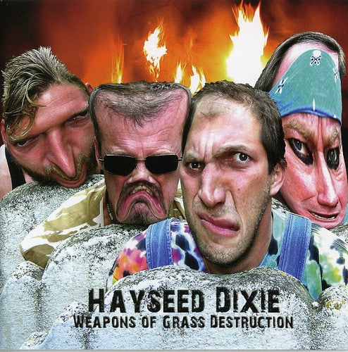 the album cover for Hayseed Dixie - Weapons of Grass Destruction