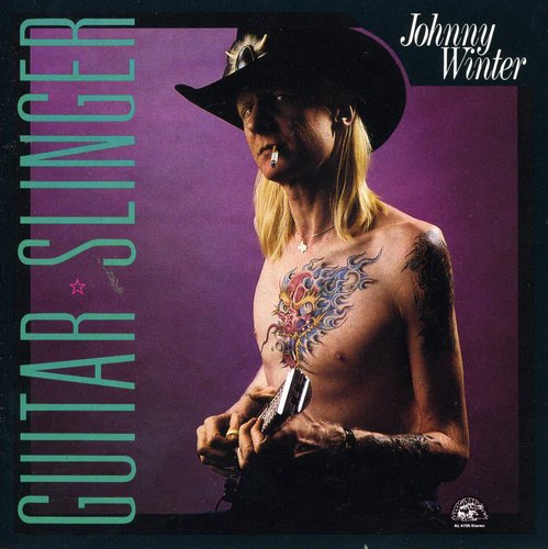 the album cover for Johnny Winter - Guitar Slinger