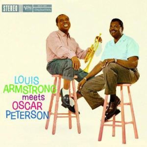the album cover for Louis/ Oscar Peterson Armstrong - Louis Armstrong Meets Oscar Peterson [Import]
