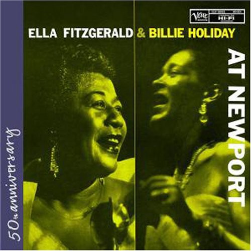the album cover for Fitzgerald/Holiday/Mcrae - At Newport Live