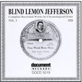 the album cover for Blind Jefferson Lemon - Vol. 3-(1928)