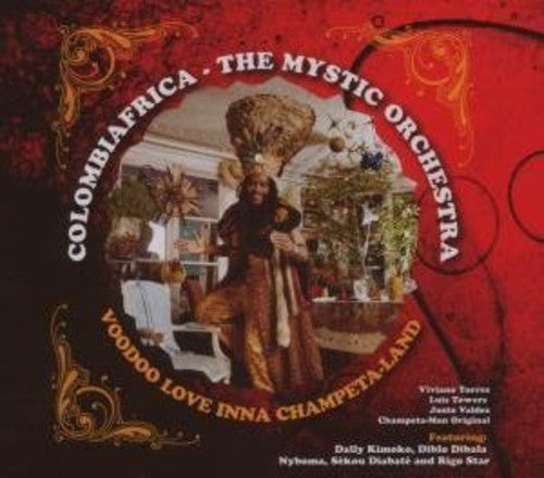 the album cover for Colombiafrica-Mystic Orchestra - Colombiafrica: The Mystic Orchestra Voodoo Love Inna Champeta Land