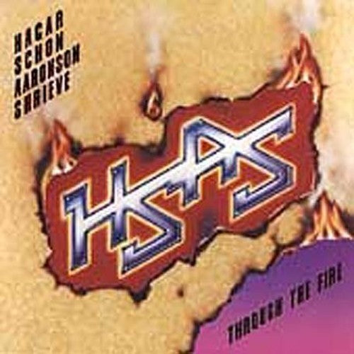 the album cover for Hagar/Schon/Aaronson/Shrieve - Through the Fire