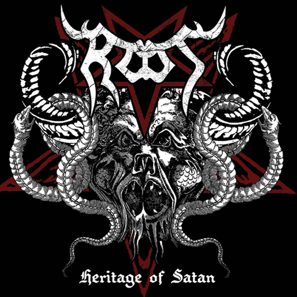 the album cover for Root - Heritage of Satan