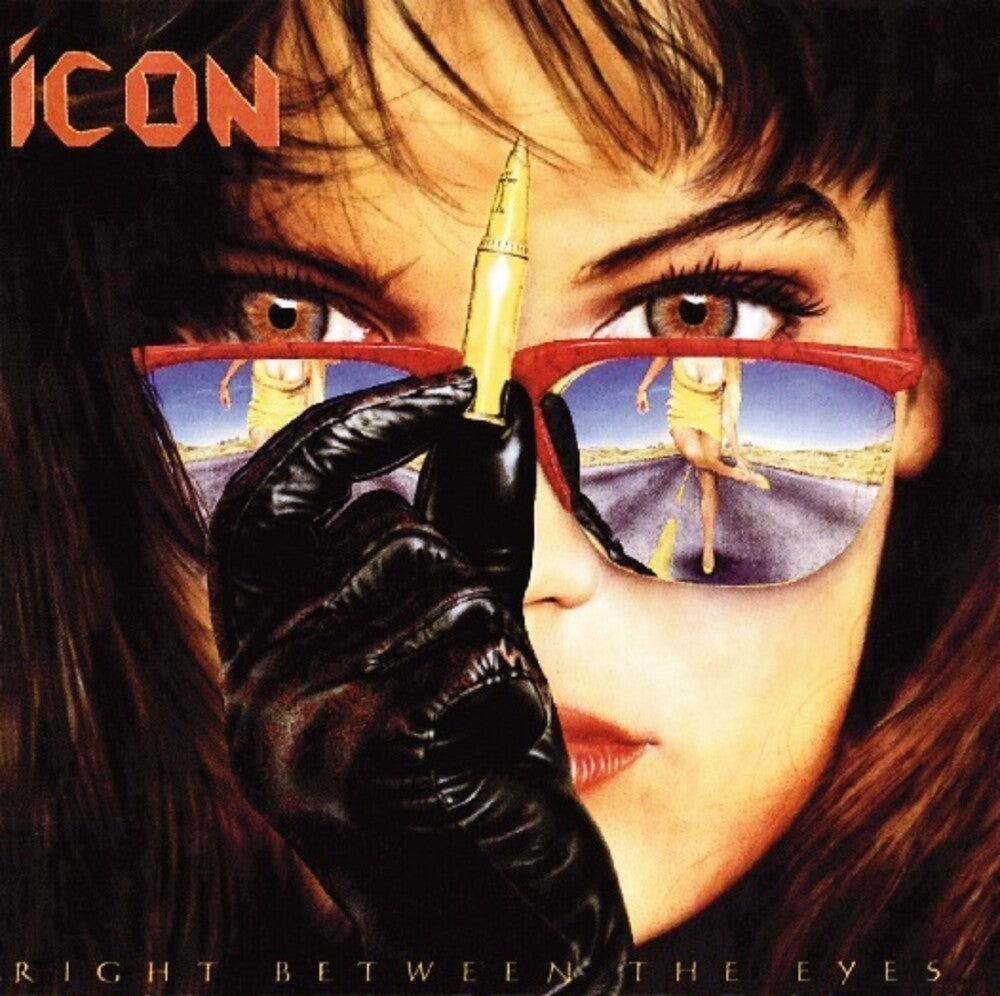 the album cover for Icon - Right Between The Eyes