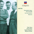 the album cover for Pears / Brain / Britten / New Symphony Orchestra - Britten: Serenade For Tenor Horn & Strings Les
