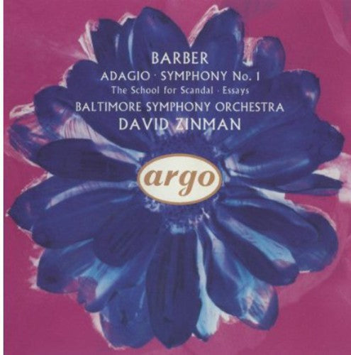 the album cover for David Zinman - Adagio for Strings / Symphony 1