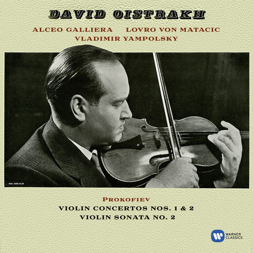 the album cover for David Oistrakh - Prokofiev: Violin Concertos Nos. 1 & 2 / Violin Sonata No. 2 (Great Recordings of the Century)