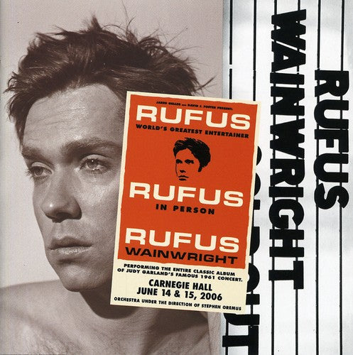 the album cover for Rufus Wainwright - Rufus Does Judy at Carnegie Hall