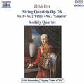 the album cover for Kodaly Quartet - String Quartets Op 76, 1-3
