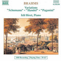 the album cover for J. BRAHMS - Variations (Handel, Schumann & Paganini)