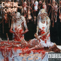 the album cover for Cannibal Corpse - Butchered at Birth
