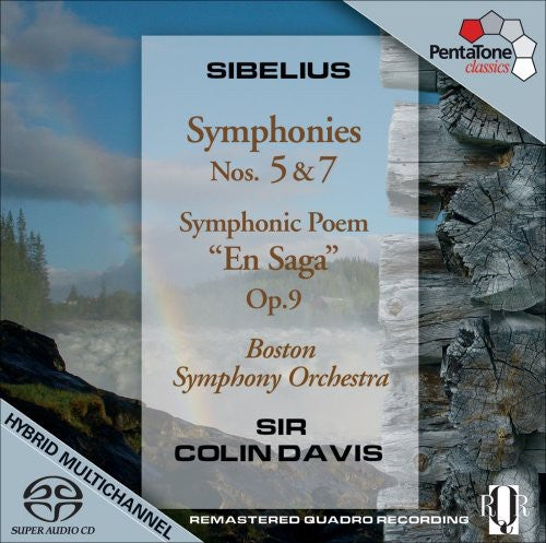 the album cover for J. SIBELIUS - Symphonies 5 & 7 / Symphonic Poem en Saga Op.9