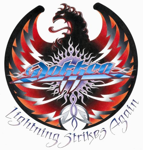 the album cover for Dokken - Lightning Strikes Again