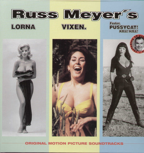 the album cover for Lorna/Vixen/Faster Pussycat! Kill! Kill - Lorna / Vixen / Faster, Pussycat! Kill! Kill! (Original Soundtrack)