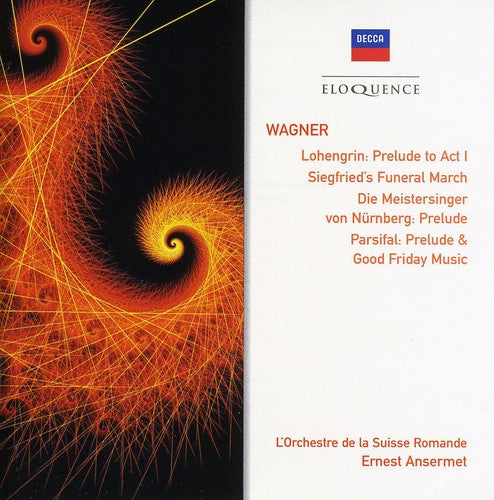 the album cover for Wagner / Ansermet / Orch De La Suisse Romande - Eloq: Wagner - Overtures & Preludes