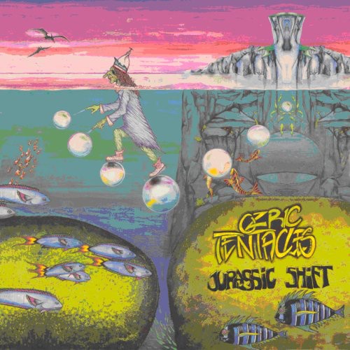 the album cover for Ozric Tentacles - Jurassic Shift