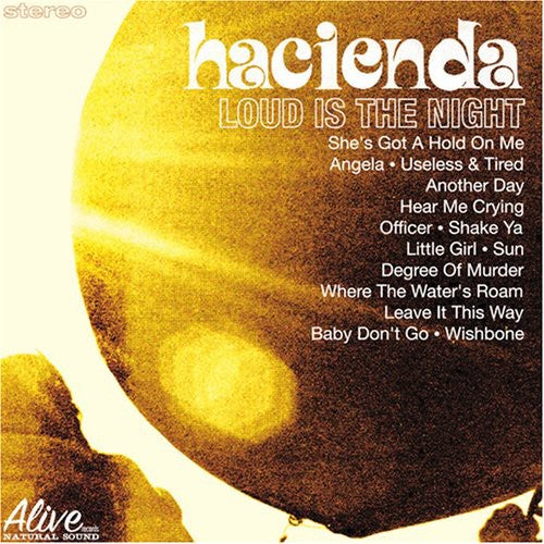 the album cover for Hacienda - Loud Is the Night
