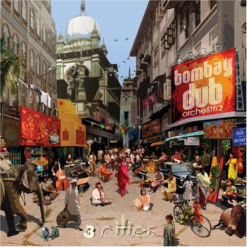 the album cover for Bombay Dub Orchestra - 3 Cities