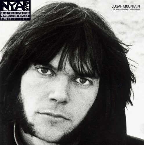 the album cover for Neil Young - Sugar Mountain-Live at Canterbury Hous