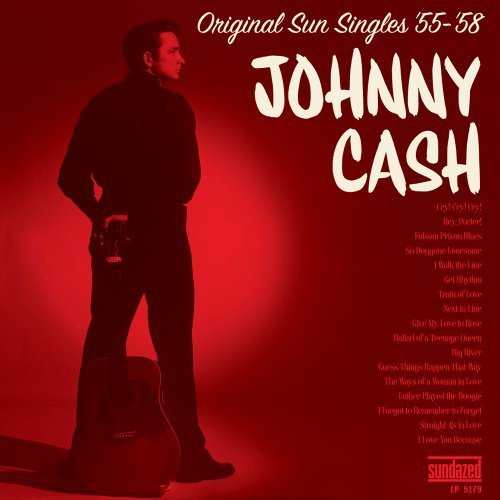 the album cover for Johnny Cash - Original Sun Singles 55-58