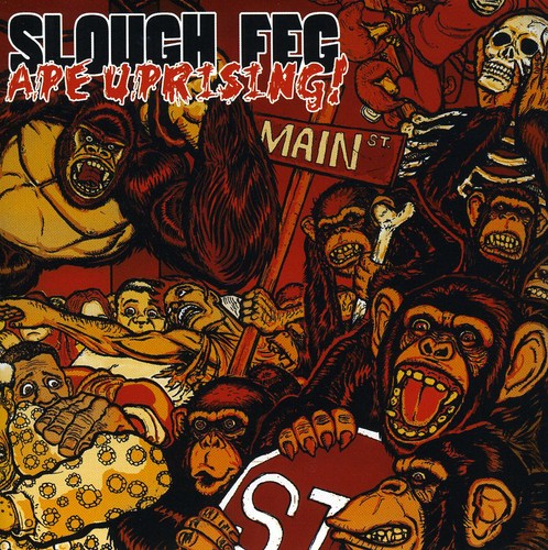 the album cover for Slough Feg - Ape Uprising