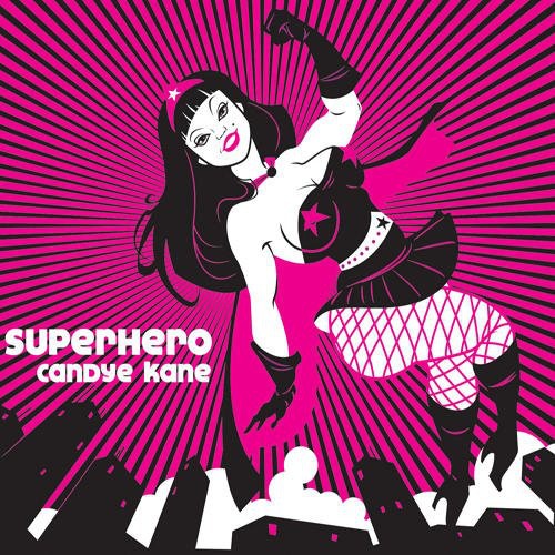 the album cover for Candye Kane - Superhero