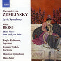 the album cover for Zemlinsky/Berg - Lyric Symphony / Three Pieces From The Lyric Suite