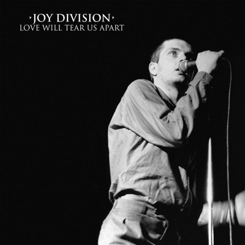 the album cover for Joy Division - Love Will Tear Us Apart - 12in Splatter Vinyl