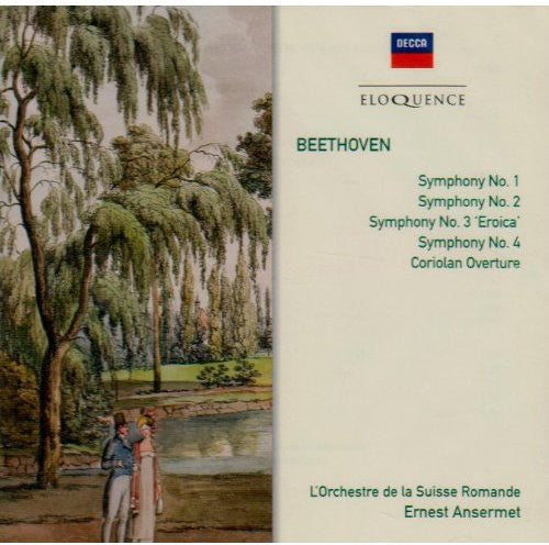 the album cover for Beethoven / Ansermet / Orch Suisse Romande - Eloquence: Beethove - Symphony 1-4 / Coriolan