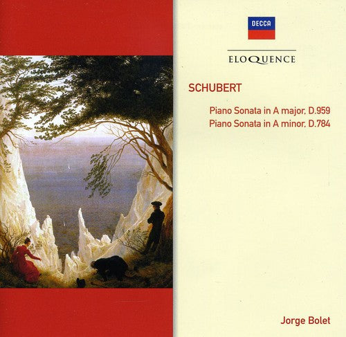 the album cover for Schubert / Jorge Bolet - Eloq: Schubert - Piano Sonatas D 959 & 784