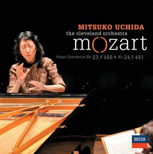 the album cover for MITSUKO UCHIDA - Mozart Concertos