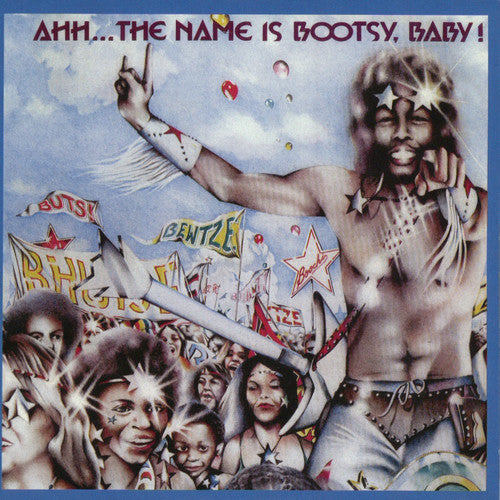 the album cover for Bootsy Collins - Ahh the Name Is Bootsy Baby