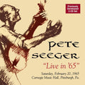 the album cover for Pete Seeger - Live in 65