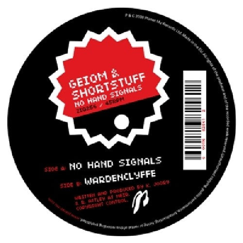 the album cover for Geiom & Shortstuff - No Hand Signals