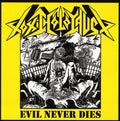 the album cover for Toxic Holocaust - Evil Never Dies