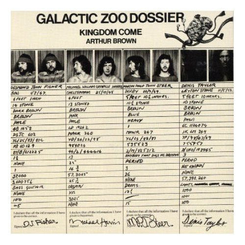 the album cover for Arthur Brown - Galactic Zoo Dossier [Import]