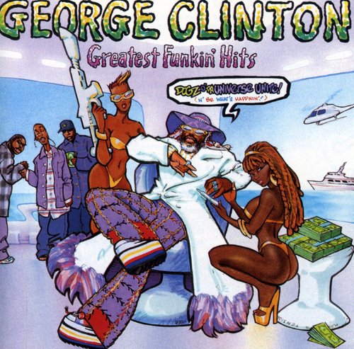 the album cover for George Clinton - Greatest Funkin Hits