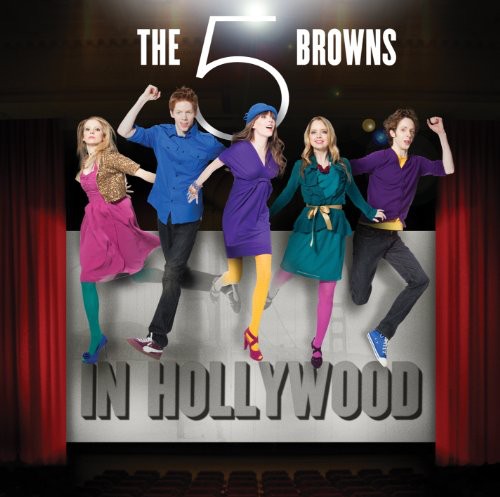 the album cover for The 5 Browns - In Hollywood