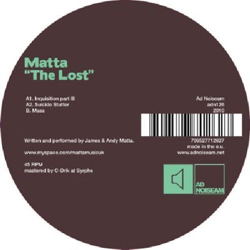 the album cover for Matta - The  Lost [Single]