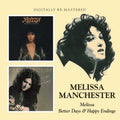 the album cover for Melissa Manchester - Melissa/Better Days & Happy Endings [Import]