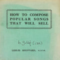 the album cover for Bob Geldof - How to Compose Popular Songs That Will Sell