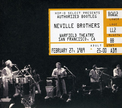 the album cover for Neville Brothers - Authorized Bootleg-Warfield Theatre-San Francisco, February 27, 1988