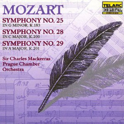 the album cover for W.A. Mozart - Symphonies 25 28 & 29