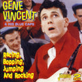 the album cover for Gene Vincent - Racing Bopping Jumping & Rocking