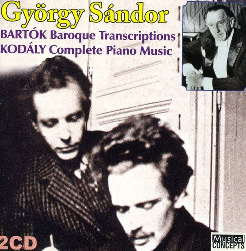 the album cover for Gyorgy Sandor - Baroque Transcriptions / Complete Piano Works