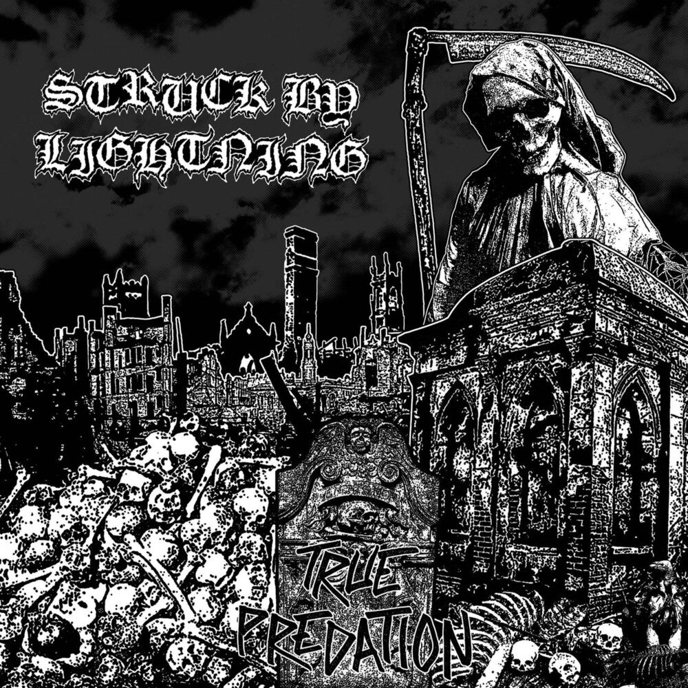 the album cover for Struck By Lightning - True Predation